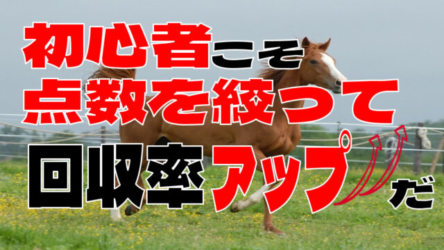 回収率アップのコツは買わない 初心者こそ点数を絞って回収率アップだ